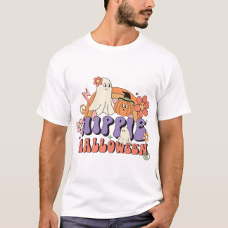 Fun Halloween Designs Hippie Halloween Retro T Shirt
