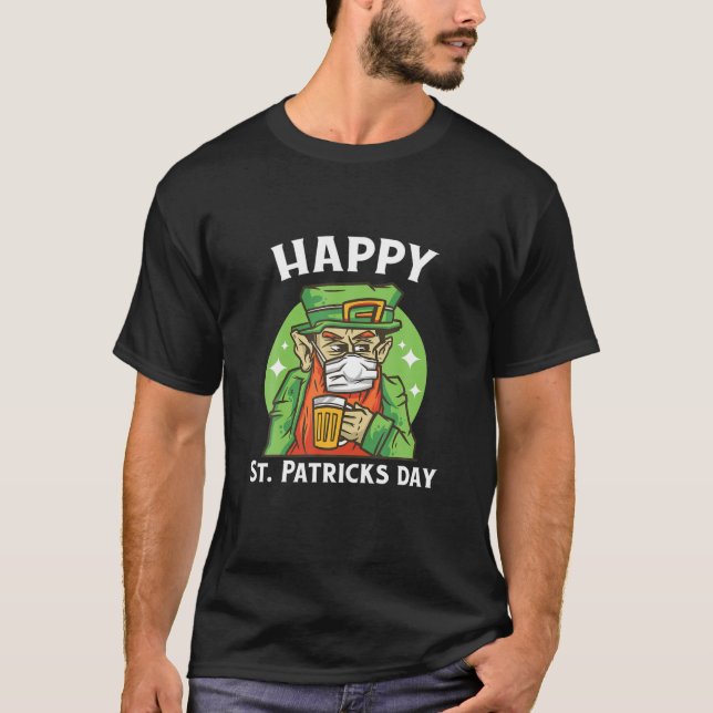 Fun Happy St Patrick's Day Beer Design T Shirt (Framsida)