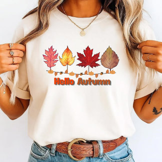 Fun "Hello Autumn" Sweater T Shirt