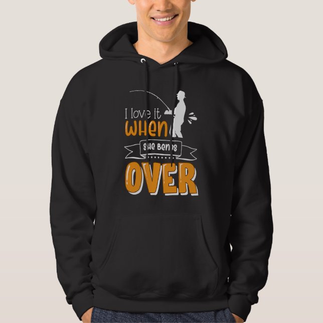 Fun ice fishing for anglers and fishermen hoodie (Framsida)