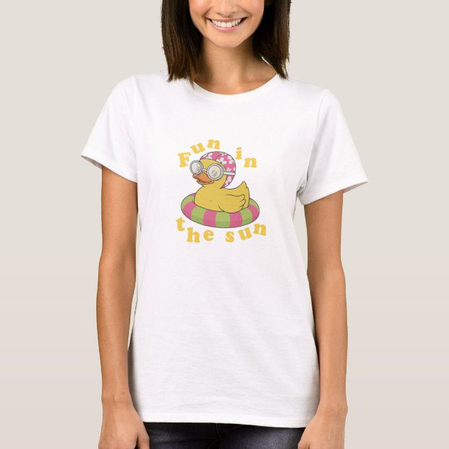 Fun in the Sun Rubber Duck T Shirt (Framsida)