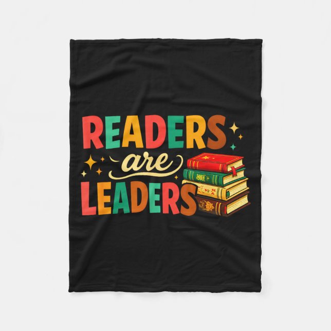 Fun inspiring readers are leaders book lovers fleecefilt (Framsidan)