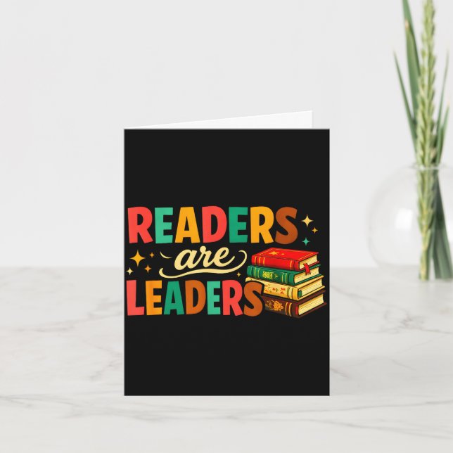 Fun inspiring readers are leaders book lovers kort (Framsida)