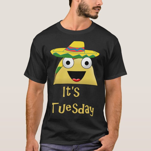 Fun It s Taco Tuesday Festive Taco T Shirt (Framsida)