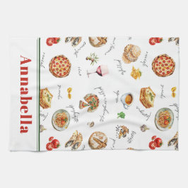 Fun Italian Food Lover Kitchen Kökshandduk
