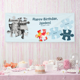 Fun Jigsaw Puzzle Custom Image Text Happy Birthday