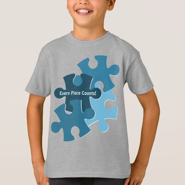 Fun Jigsaw Puzzle Every Piece Counts Birthday Boy  T Shirt (Framsida)