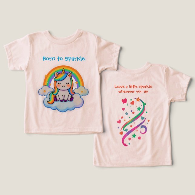 Fun Kids Trendy  T Shirt (Design fram och bak)