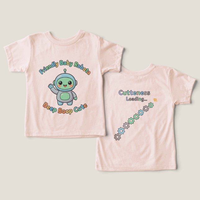 Fun Kids Trendy  T Shirt (Design fram och bak)
