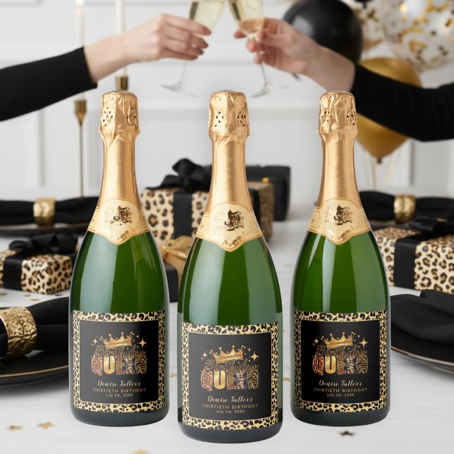 Fun Leopard Birthday Queen Thirty Birthday (Skapare uppladdad)