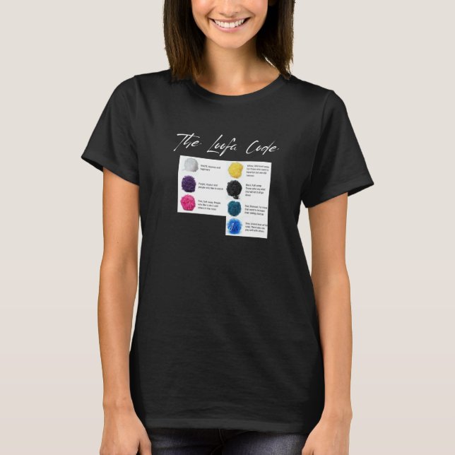 Fun Loofah Apparel The Loofa Code  1 T Shirt (Framsida)