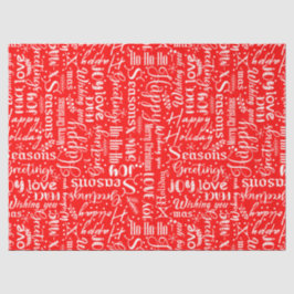 Fun Modern Red Merry Christmas Script Decoupage