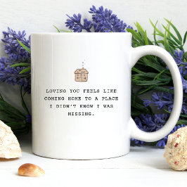 Fun Modern Trendy Typography Valentine Två-Tonad Mugg