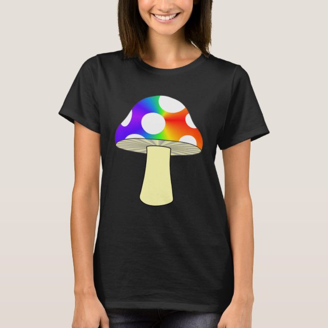 FUN MUSHROOM TEE NATURE COLORFUL MUSHROOM RAINBOW  (Framsida)