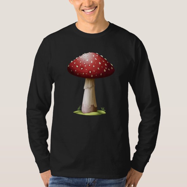 Fun Mushrooms Foraging Mycology Fungi Cool Mushroo T Shirt (Framsida)