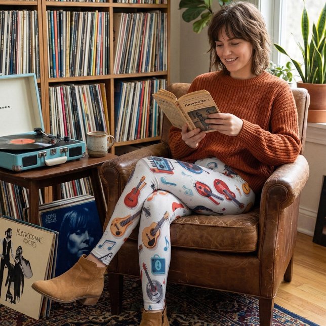 Fun Music Lover - Colorful Musical Instruments Leggings (Skapare uppladdad)