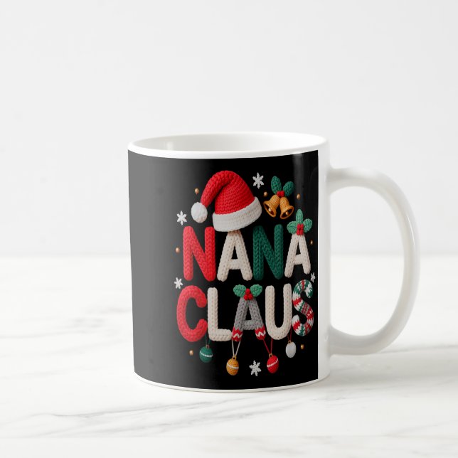 Fun Nana Claus Santa Claus Grandma Family Matching Kaffemugg (Höger)