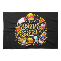 fun Naps & Snacks Kitchen Towels  