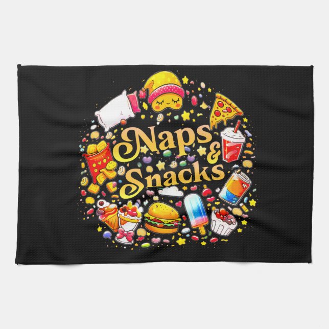 fun Naps & Snacks Kitchen Towels   Kökshandduk (Horisontell)