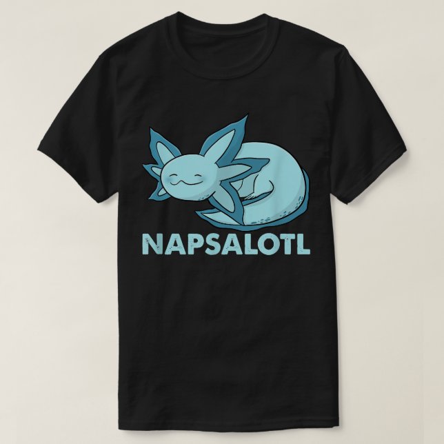 Fun napsalotl aolotl sleeping cute kawaii aalotl a t shirt (Design framsida)