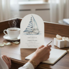 fun Nauti Bouy Nautical Baby Shower Invitation Inbjudningar