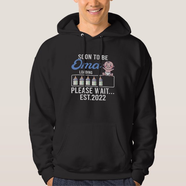 Fun New Grandma  Pregnancy Announcement Soon To Be Hoodie (Framsida)