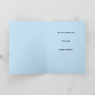 Fun numbers one first rate best birthday ONE Kort