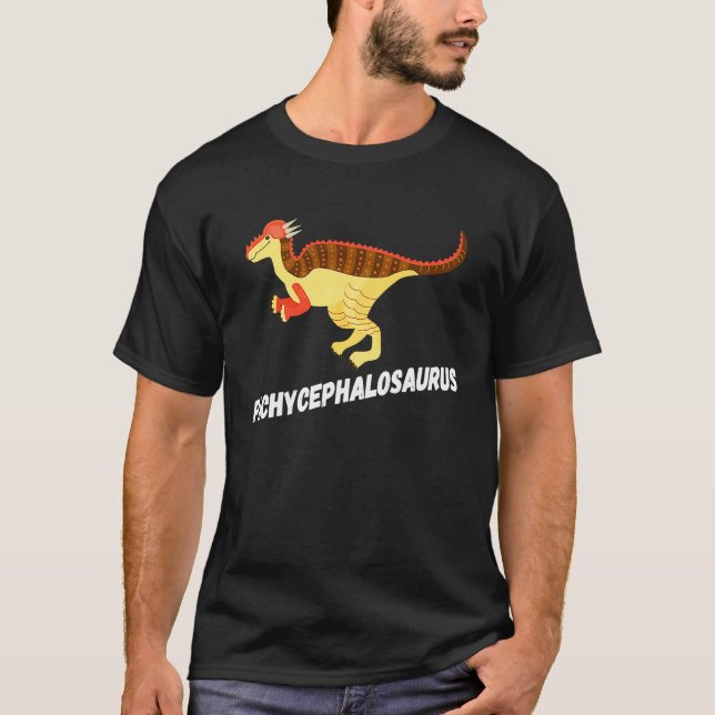Fun Pachycephalosaurus Dinosaur T Shirt (Framsida)