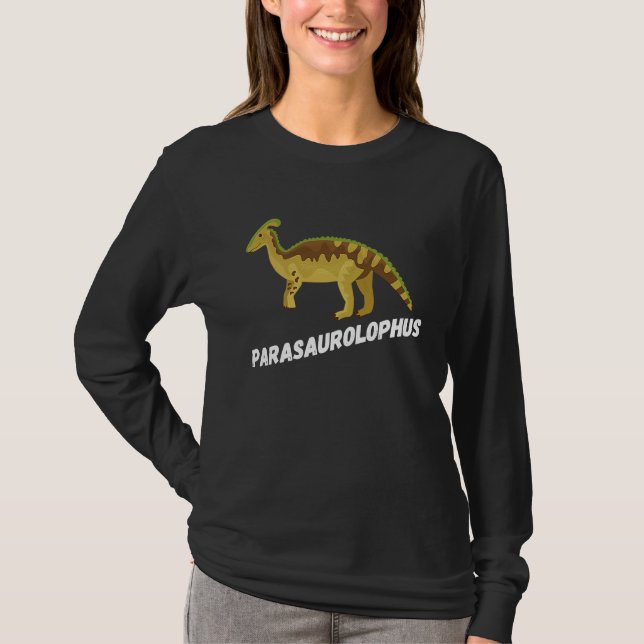 Fun Parasaurolophus Dinosaur T Shirt (Framsida)