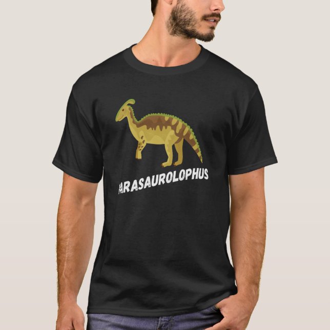 Fun Parasaurolophus Dinosaur T Shirt (Framsida)