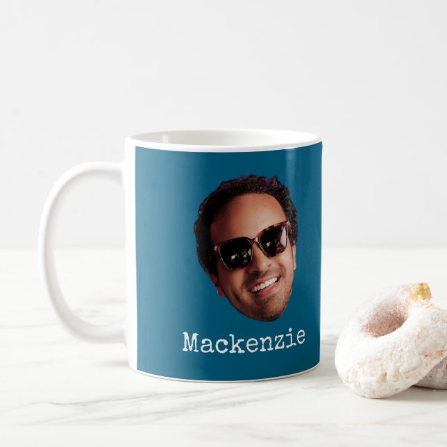 Fun Personalized Face Photo Kaffemugg (Med munk)