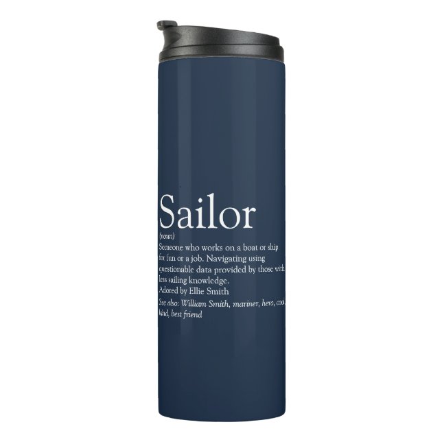Fun Personalized Sailor Definition Navy Blue  (Roterad höger)