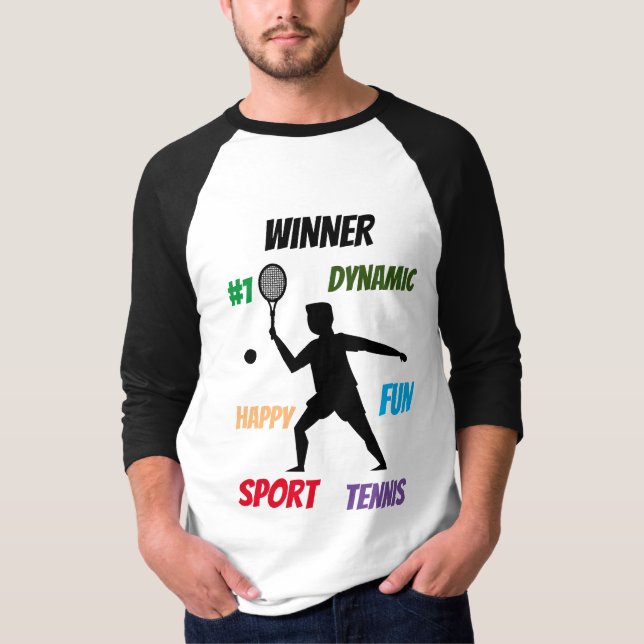 Fun player tennis  t shirt (Framsida)