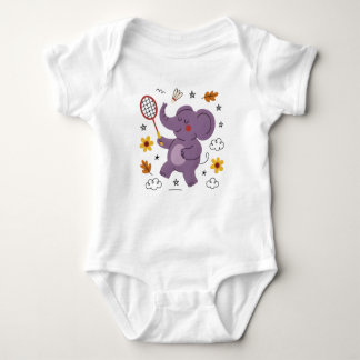 Fun playing baby elephant t shirt