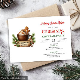 Fun Red Green Festive Cocktails Party Invitation Inbjudningar