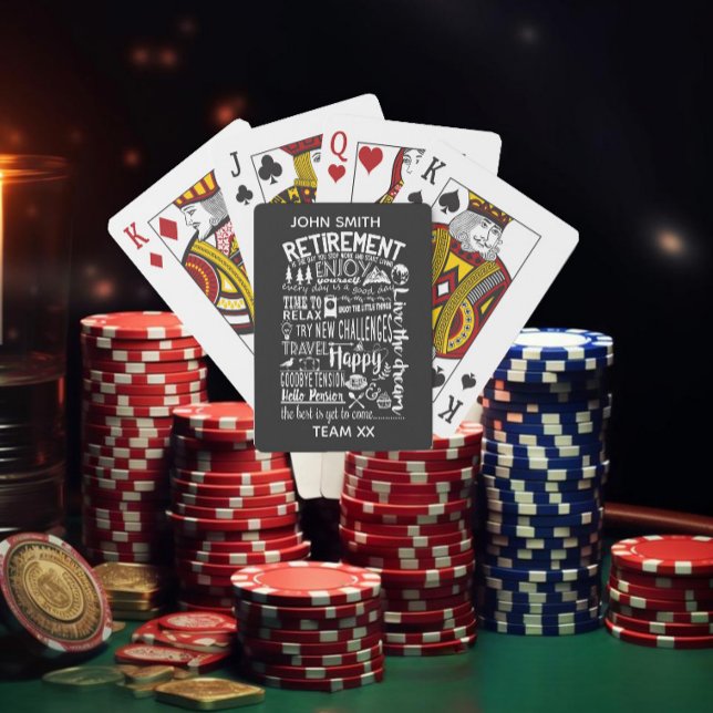 Fun Retirement Playing Cards | Custom Personaliz Casinokort (Skapare uppladdad)