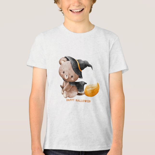 Fun Retro "Trick or Treat" Splash Halloween  T Shirt (Framsida)