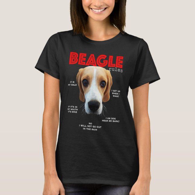 Fun rules for the beagle t shirt (Framsida)