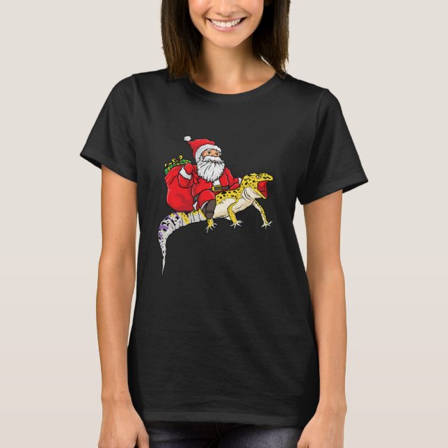 Fun Santa Delivering Presents On T Shirt (Framsida)