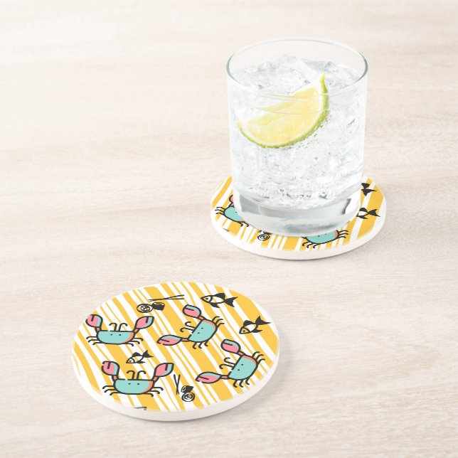 Fun Seafood Crab Fish  Underlägg (Sidan)