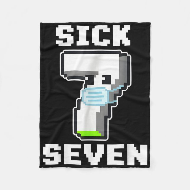 Fun Sick Seven Pixel Meme Halloween Costume Wordpl Fleecefilt (Framsidan)