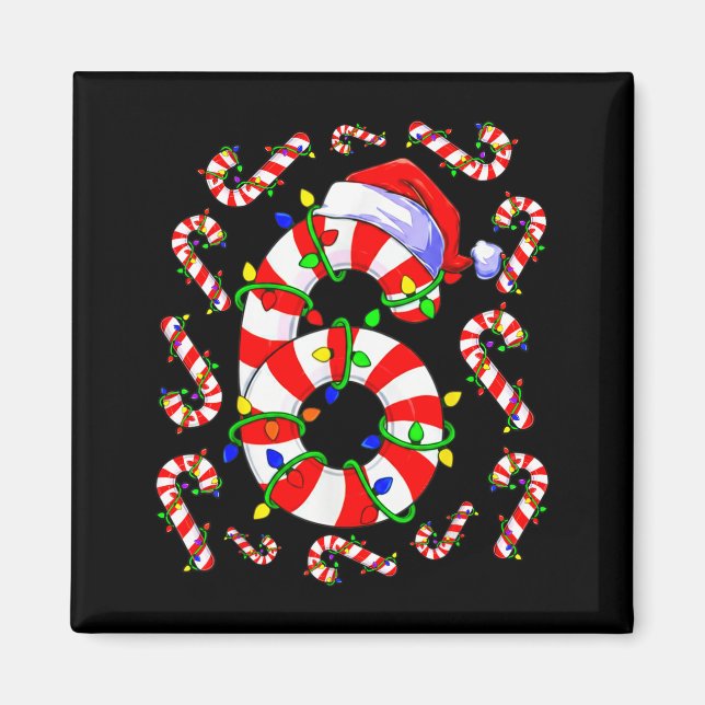 Fun Six Seven 6 7 Meme Design Couples Christmas Ca Magnet (Framsidan)