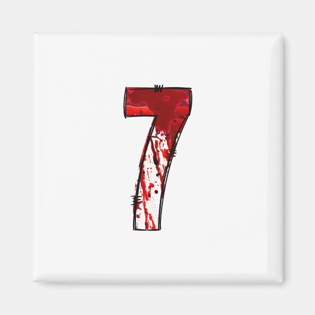 Fun Six Seven 6 7 Meme Design Couples Halloween Ho Magnet (Framsidan)