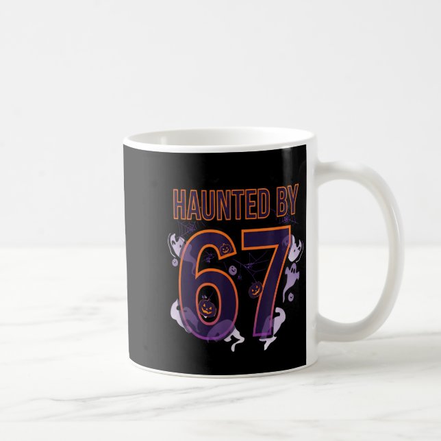 Fun Six Seven 6 7 Meme Design Couples Halloween  Kaffemugg (Höger)