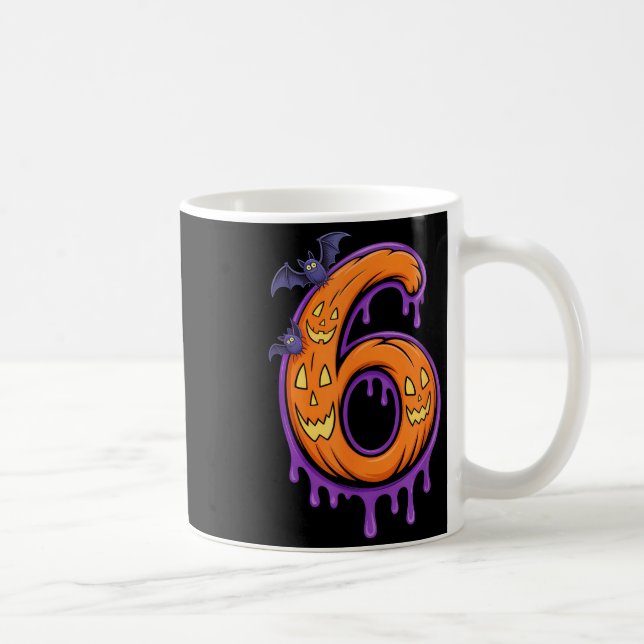 Fun Six Seven 6 7 Meme Design Couples Halloween  Kaffemugg (Höger)