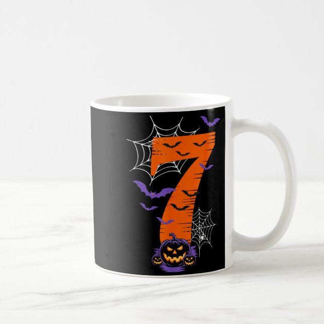 Fun Six Seven 6 7 Meme Design Couples Halloween  Kaffemugg (Höger)