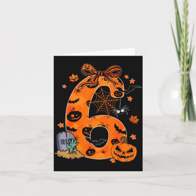 Fun Six Seven 6 7 Meme Design Couples Halloween  Kort (Framsida)