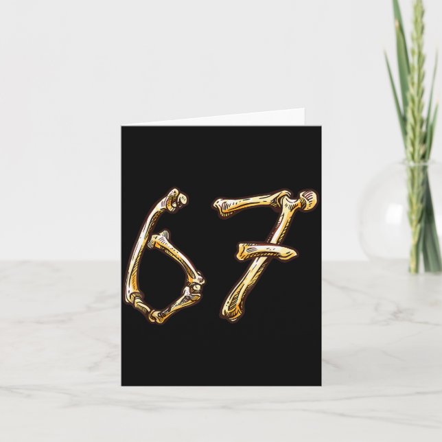 Fun Six Seven 6 7 Meme Design Couples Halloween  Kort (Framsida)