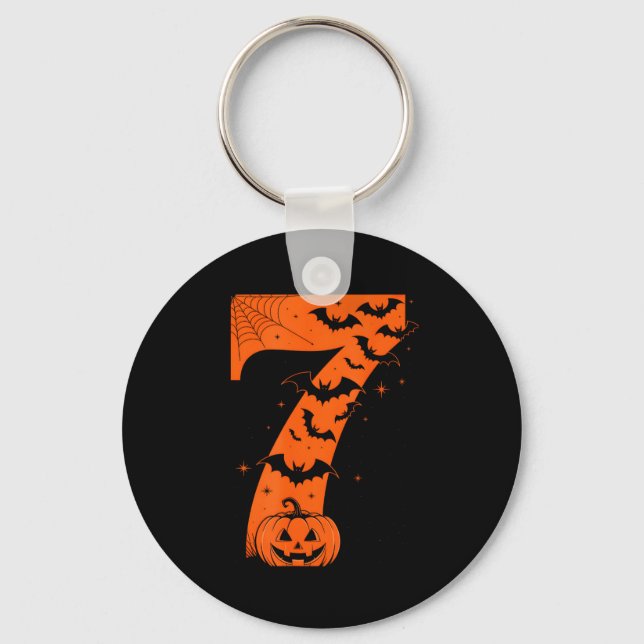 Fun Six Seven 6 7 Meme Design Couples Halloween  Nyckelring (Framsida)