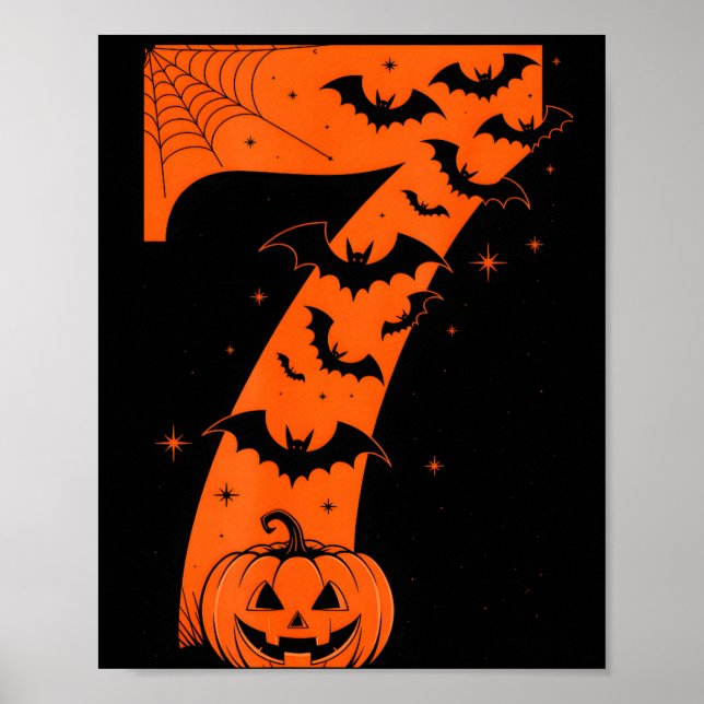 Fun Six Seven 6 7 Meme Design Couples Halloween  Poster (Framsidan)